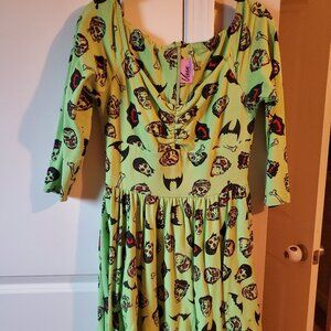 Vixen by Micheline Pitt Monster Mash swing dress EUC